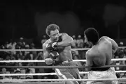 Muhammad Ali Hitting George Foreman 1974 Old Boxing Photo