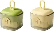 Reusable Sticky Lint Roller Set, 2 Pack Mini Square Travel Size Reusable Sticky Hair Brush Roller Lint Roller, Washable Sticky Hair Brush for Clothes