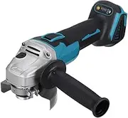 ZHIQU Cordless Brushless Angle Grinder 125mm, Blue+Black, 21V, 1280W, 0-10000RPM, 6mm Chuck, 22.2 Spindle, 5inch Wheel, 3000mAh Battery, Handle, Wrench, Wheel Guard (without Battery)
