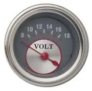 Classic Instruments Silver Series SS Volt Gauge Curved Glass SS30SLC 2.125"