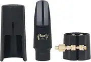 OriGlam Alto Saxophone Mouthpiece Kit, 3pcs Sax Mouthpiece Kit with Cap Cover and Leather Ligature for Saxophone Mouthpiece