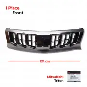 Dark Chrome Grille Grill For Mitsubishi Triton L200 Pick Up MQ 2016 - 2018 (for: Mitsubishi)