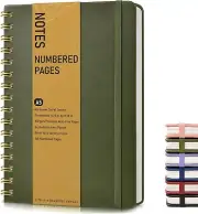 Lined Spiral Journal Notebook, A5 Hardcover Spiral Journals for Women Men, 15...