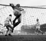 1965 Old Trafford Manchester England David Herd of Manchester Unit- Old Photo