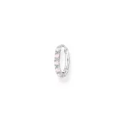 Buy Single Hoop Earring Pink Stones Silver by Thomas Sabo online - THOMAS SABO Australia