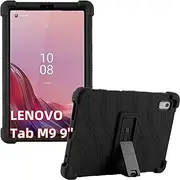 SeZhuoL for Lenovo Tab M9 Case 9.0 Inch (TB-310FU),Soft Silicone Case with PC Bracket for Lenovo Tab M9 TB310FU 9.0" Tablet Case (Black)