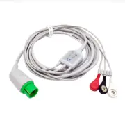 3 Leads ECG EKG Cable 17 Pins AHA Compatible Spacelabs Ultraview 90496 90369