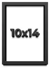 10x14 Shadow Box Frame Black | 1 inches Deep Real Wood Contemporary Shadowbox Di