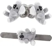 Cabilock 3pcs Slap Bracelet Basket Bracelets Animal Bracelet Theme Stuffed Animal Bracelet Animal Slap Bands Birthday Animal Theme Animal Bracelet Holiday Slap Bands Boys Plush Light