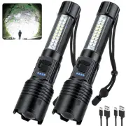 Rechargeable Flashlights High Lumens 2 Pack, 990000 Lumen Bright LED