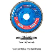 United Abrasives-SAIT 70830 5x7/8 TrimBack Ceramic Flap Disc Type 29 80 Gr 10 Pk