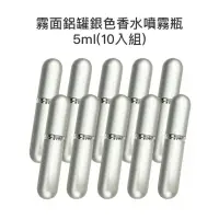 在飛比找momo購物網優惠-【收納家】霧銀鋁製香水瓶5ml 10入組(空瓶 瓶罐 分裝瓶