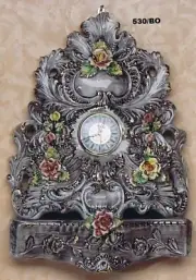 Capodimonte Wall clock with 24k Gold