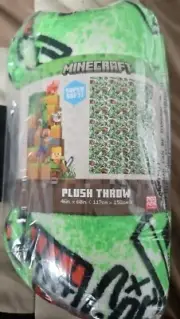 Minecraft Supersoft Plush Throw NEW SEALED Mojang Studios 46×60 Licensed SOFT