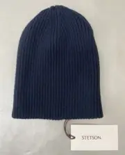 Stetson Reversible Merino Wool Beanie Navy/Blue