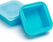 2 Pack 2-Cup/500ml Silicone Food Freezer Tray with Lid, Extra-Large Ice Cube Mold for Ice Bath, Reusable Freezer Container for Broth, Sauces, Soup and Food Storage, BPA-Free, Oven & Dishwasher Safe