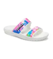 Crocs Classic 207771-102 Sandal Men Size 11 White Pink Solarized Slide Slippers