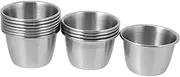 Luxshiny 12 Pcs Stainless Steel Sauce Dipping Cups Dishwasher Safe Ramekins for Condiments for Home Kitchen and Restaurant Use Elegant Portion Containers