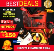 HILTI TE 2 DRILL, NEW, FREE THERMO, BITS, A LOT OF EXTRAS, FAST SHIP