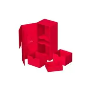 Ultimate Guard Twin Flip'n'Tray 266+ XenoSkin Monocolor Red Deck Box