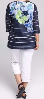 TS TAKING SHAPE VIRTU plus size XL / 24 Fleur Top stretch very light knit NWT!