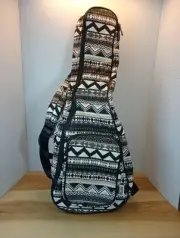 Ukulele Bag Backpack Hola! Music Black White Tan