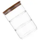 Glass Fruit Bowl Baby Food Storage Jars Salad Container with Lid