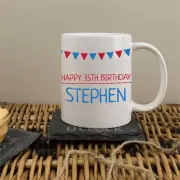 Red and Blue Flags Personalised Mug