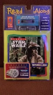 NOS Star Wars Return Of The Jedi Read Along Cassette, Book & Millennium Falcon