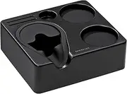 Normcore Compact Tamping Station - Espresso Black Tamper Station Base - Genuine American Black OAK Tamper Holder - Wooden Coffee Portafilters Stand Base For 54 /58mm Espresso Machine Accessories