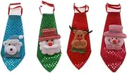 [Amosfun] 2pcs Christmas Neckties Decorations Santa Tie Sequin Christmas Tree Decorations for Kids Adults