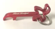 Red Stripe Aluminum Palm Tree Bottle Opener Key Ring - One (1) Opener New & F/S