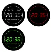 LED Digital Clock Round Alarm Clock Calendar Accurate Timing Practical Desk
