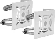 Universal Vertical Pole Mount for Security Camera, Solid Metal Bracket Corner Bracket with Buckles, Suitable for CCTV Cameras (2pack Small Size)