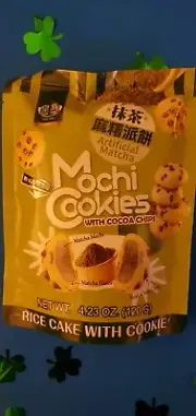 3 PACK MATCHA FLAVOR MOCHI COOKIES WITH COCOA CHIPS, 4.23 oz/120 g EACH