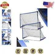 Backyard Soccer Goals for Kids - Quick Setup Portable Nets with Ground Spikes