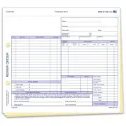 Repair Orders for Automotive Shops - 7.6 × 8.5" Carbonless 3-Part Snap-Out Forms