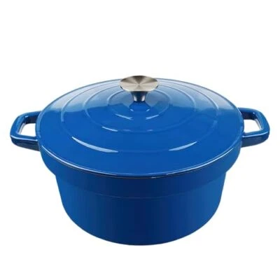 EUROSTAR EC6DTL Enameled Cast Iron Dutch Oven Pot with Lid, Blue