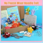 Ocean Animal Needle Felting Set with Instruction Felting Needle Wool Roving
