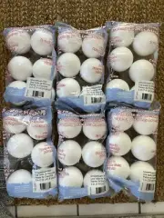 New - 36 White 3” Smooth Dense Foam Balls Craft Supplies - 6 Packs Of 6