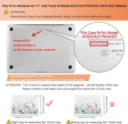 Hard Cover for New MacBook Air 13 Inch Case 2020 2019 2018 Releas Matte Frosted