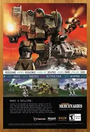 2002 MechWarrior 4: Mercenaries PC Print Ad/Poster Official Video Game Promo Art