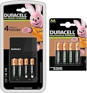 Duracell CEF 14 AA & AAA Battery Charger with 6 AA & 2 AAA Rechargeable Batteries
