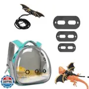 Hcupet Travel Backpack Carrier with Harness and Leash Set,Lizard Backpack Car