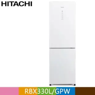 HITACHI 日立 313公升變頻琉璃兩門(左開)冰箱 RBX330L琉璃白(GPW)