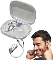 Open-Ear Headphones | Adjustable Ear Hooks | Wireless Earbuds with Ear Hooks | Noise Cancelling Earphones for Motorcycle, Gym, Travel, Workout, Running, and Airplane Use
