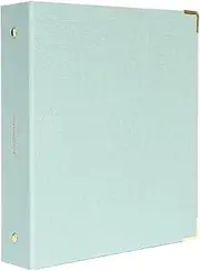russell+hazel Patent Mini 3 Ring Binder, Dew, 7” by 9”