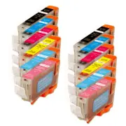12 New Ink Set w/ smart chip for CLI-8 PC PM Photo iP6600D iP6700D