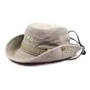 Catzon Sun Hat Wide Brim Fisherman Hat Safari Boonie Hat-Khaki