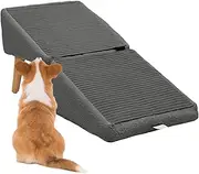Ladder, Wooden Plush Dog Ramp, Non-Slip Pet Stairs, Safe Bedside & Couch Access Ramp, Reusable Puppy/Kitten Furniture For Sofa, High Bed, Vehicle, Home